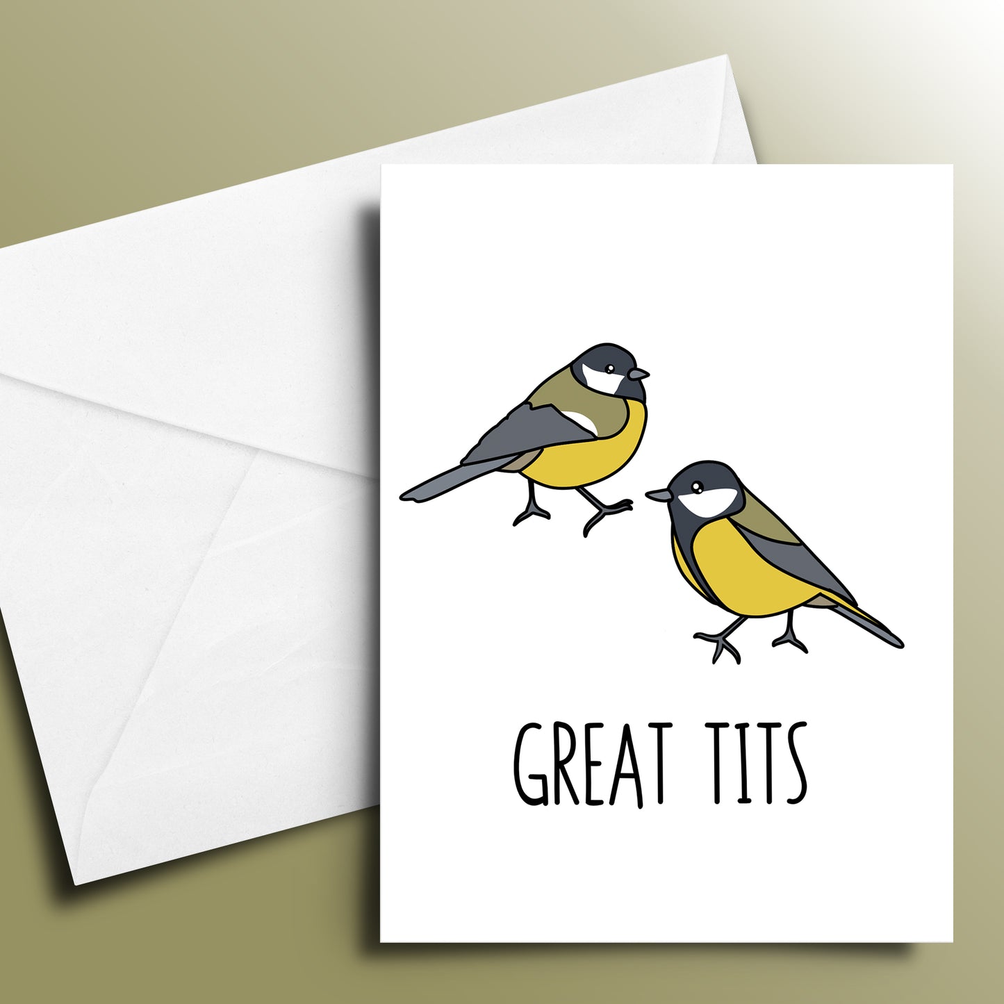 Great Tits Greeting Card