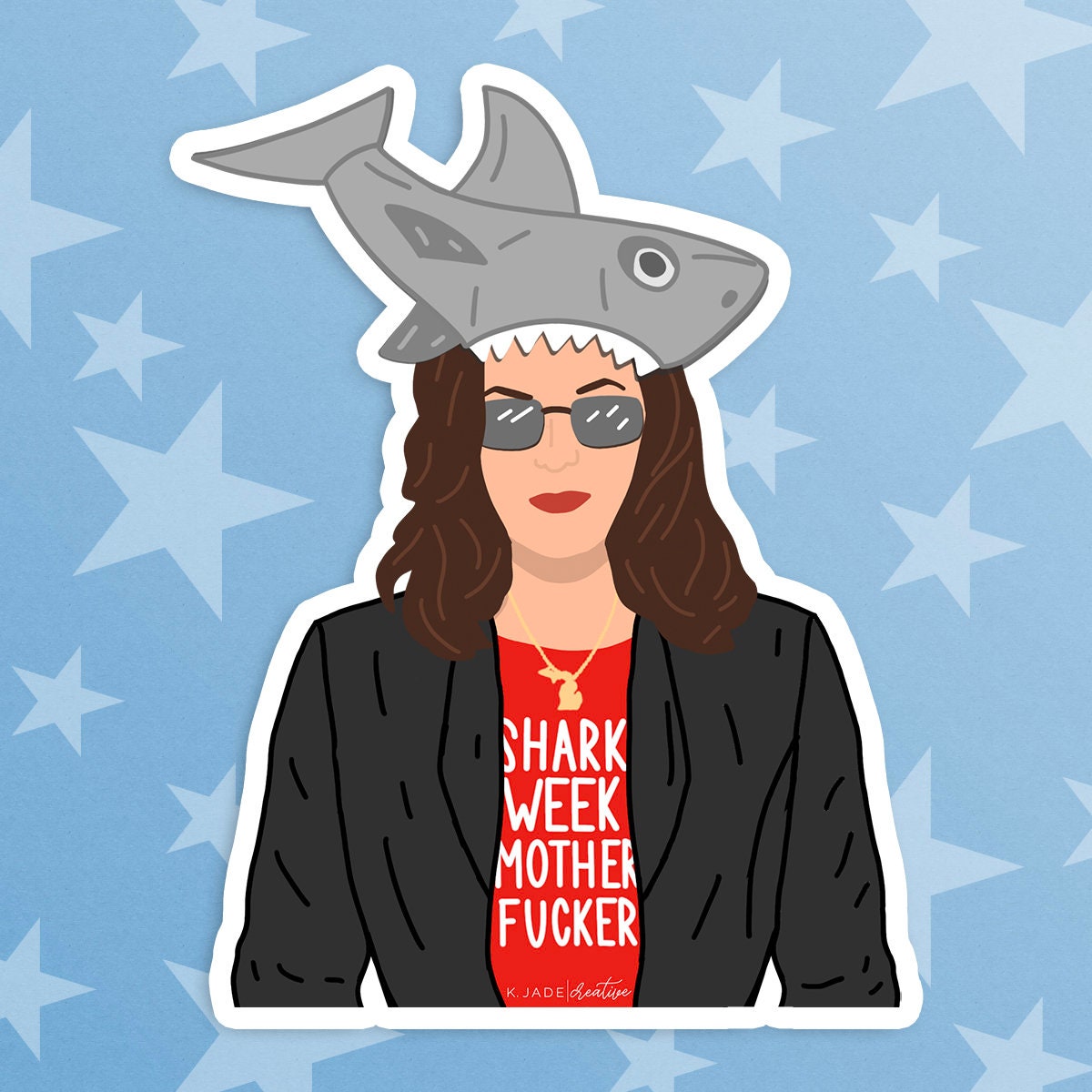 Shark Week M*ther F*cker Gretchen Whitmer Big Gretch Decal | Vinyl Sticker | Laptops | Water Bottles